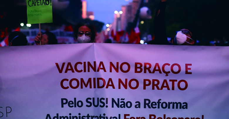 Manifestação na Avenida Paulista, fora Bolsonaro “vacina no braço, comida no prato” São Paulo, SP. 29.05.21 foto: Roberto Parizotti.